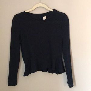 Navy blue peplum top